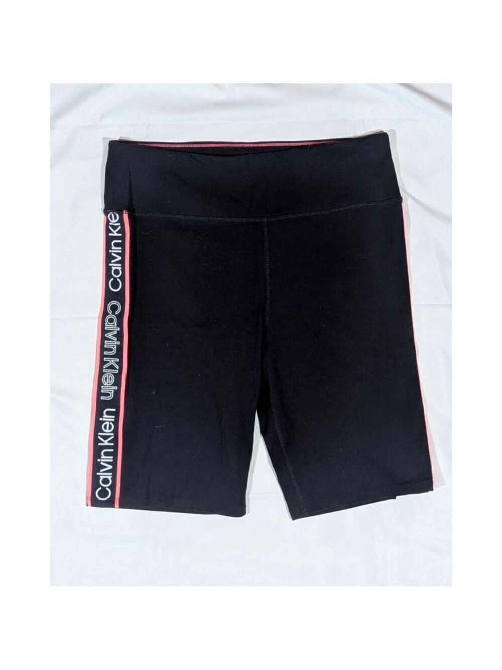 Calvin Klein Performance Biker Shorts Women's Large Black Pink Logo